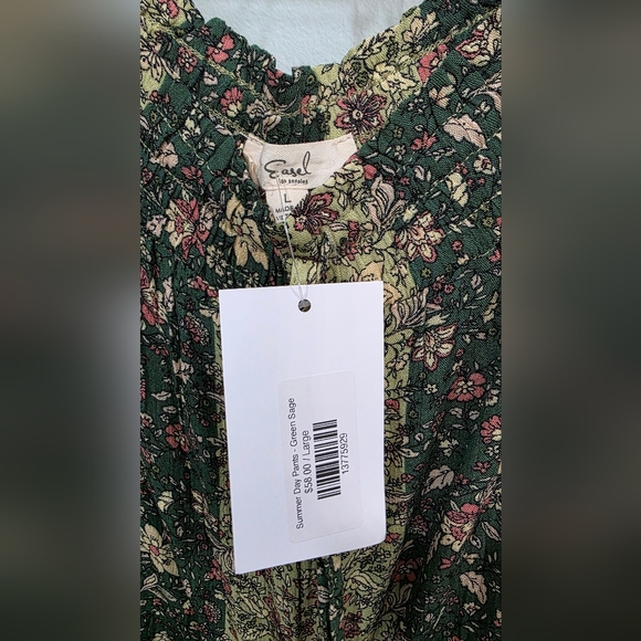 Easel Green Floral Wide-Leg Pants - Picture 5 of 6